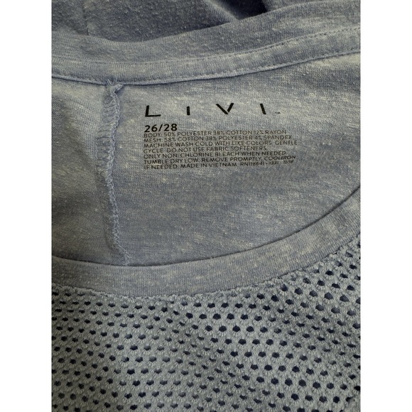 LIVI Active Lane Bryant Long Sleeve Top Womens 26/28 Lavender Mesh Panel - Picture 5 of 6